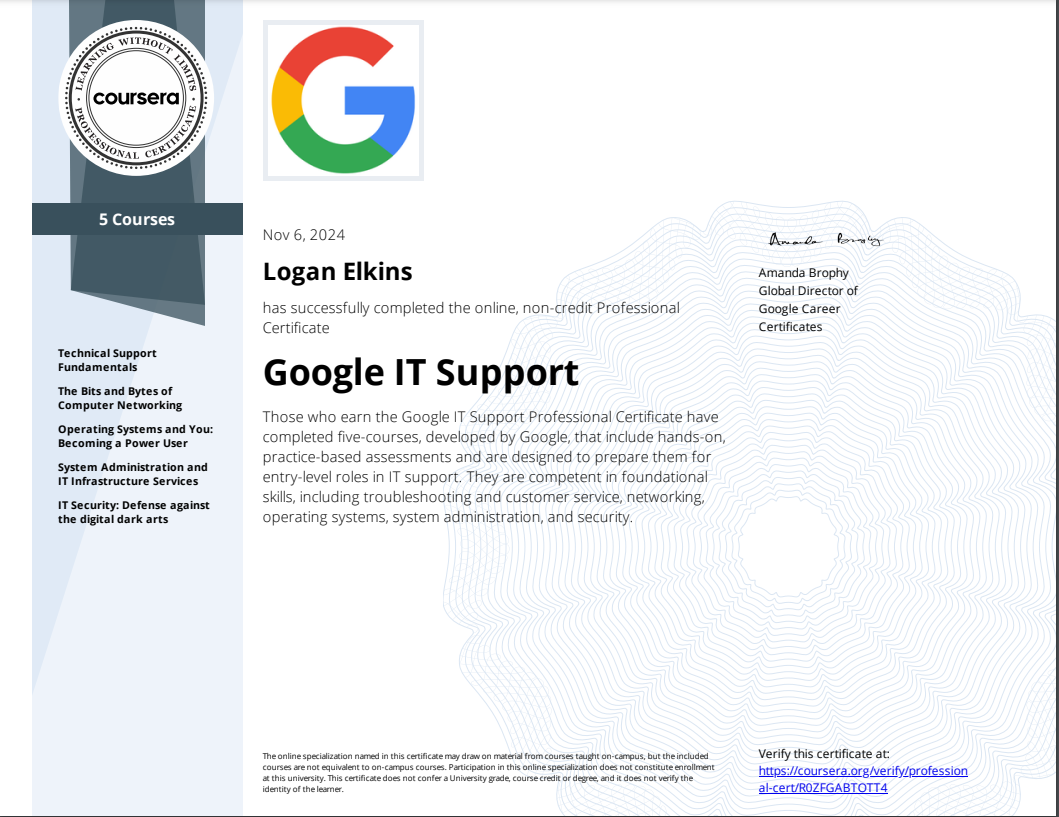 Google Cybersecurity Certification